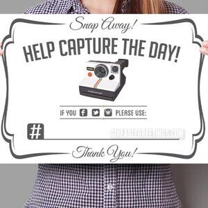 If You Instagram # Hashtag Wedding Sign for Parties  - Fill In the Blank